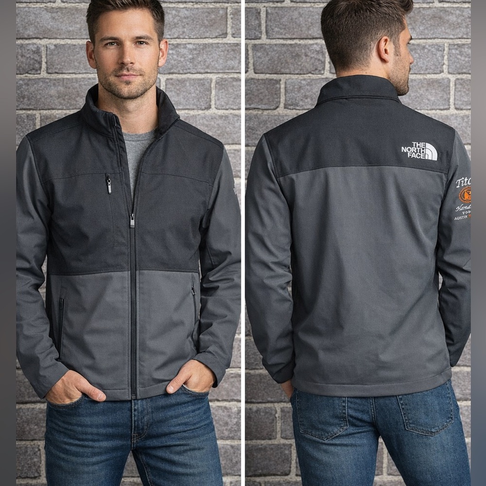 Tito’s Vodka The North Face Castle Rock Soft Shell Jacket Gray Men’s Small NWT